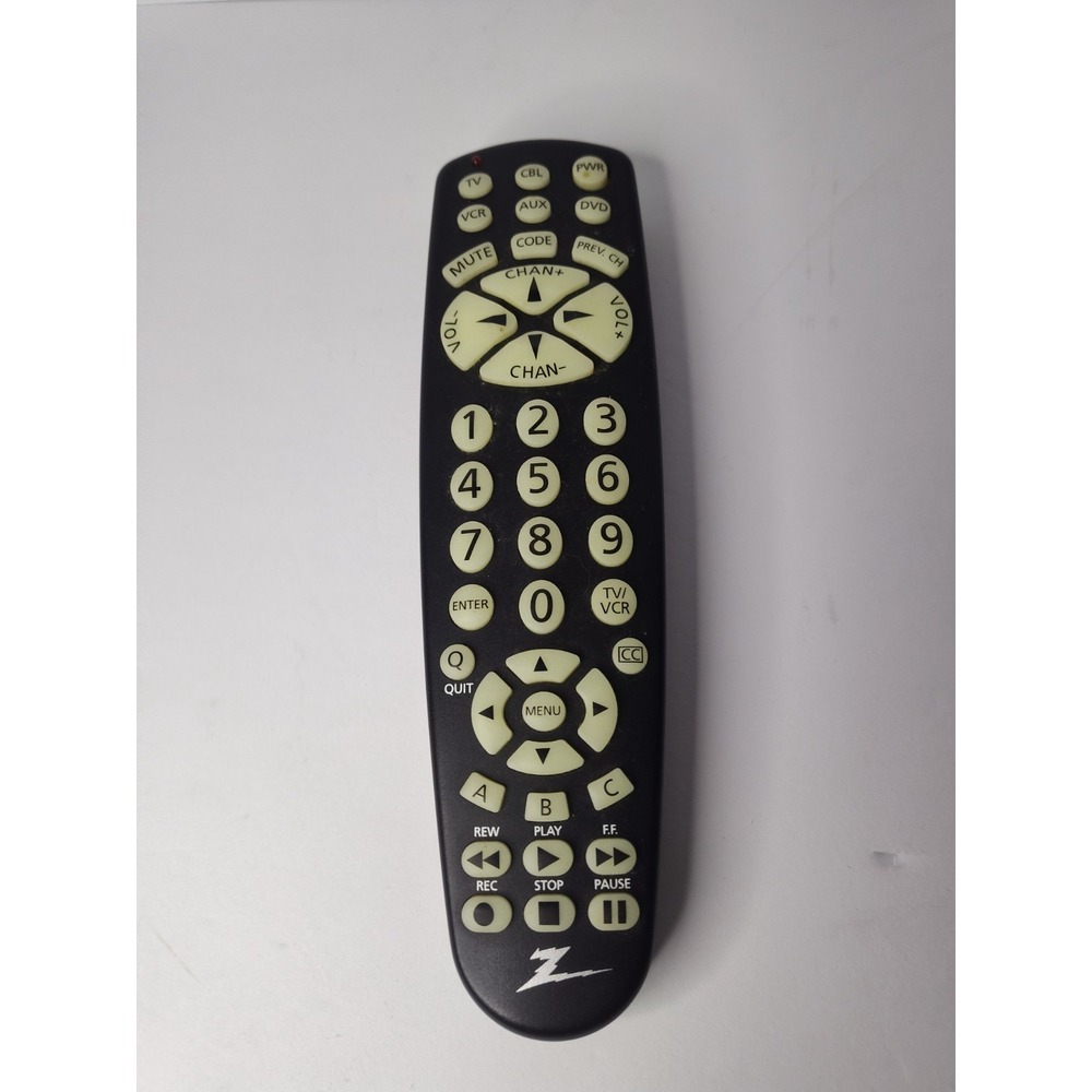 ZENITH ZEN555A Universal Multi-Function 5 Device TV CBL VCR AUX Remote Control